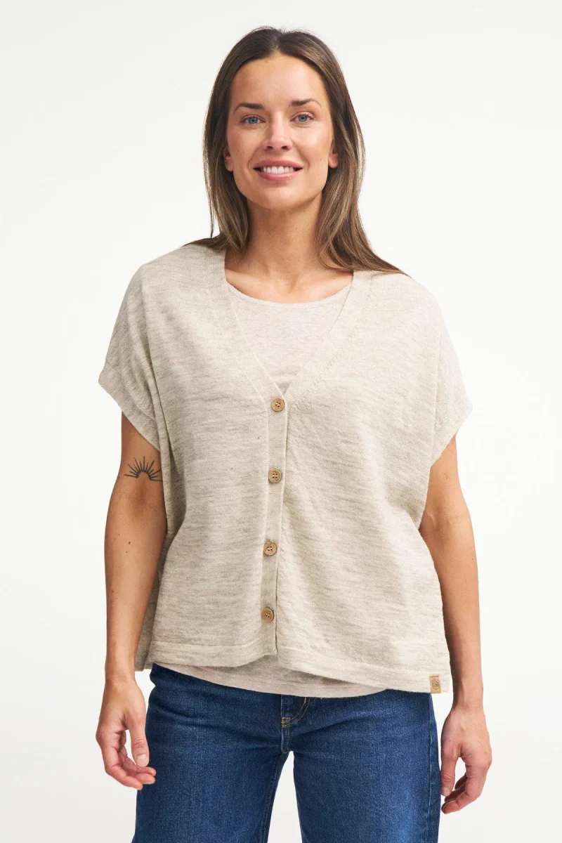NLS Poppy Stickad Poncho Dam - Bild 4