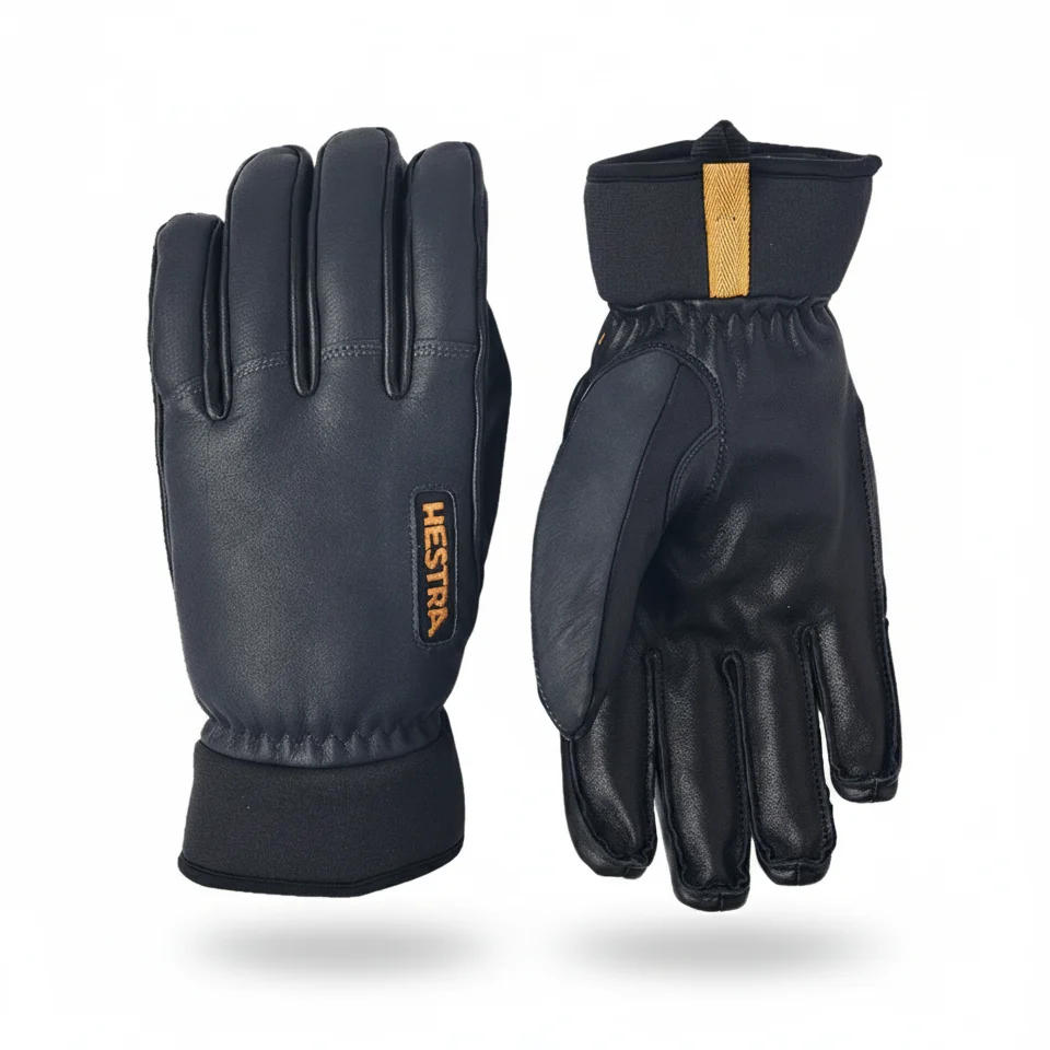 Army Leather Wool Terry 5-finger Handske - Bild 2