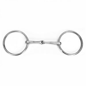 Vals Tvådelat Bett med Stora Ringar Rostfritt Stål