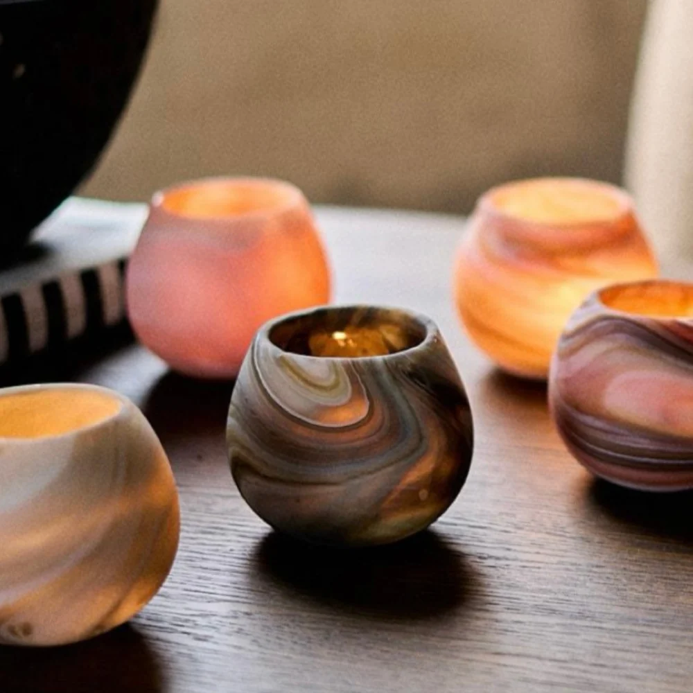 Ljuslykta Swirl, Peach - Bild 4