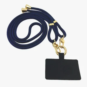 Mobilhalsband, Blå med Guld detaljer