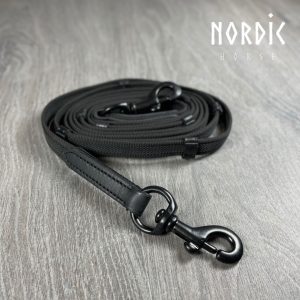 Nordic Horse Supergrip Tygel med stoppar Svart/Svart