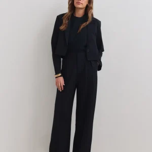 Black Luxe Relaxed Tailored Pants