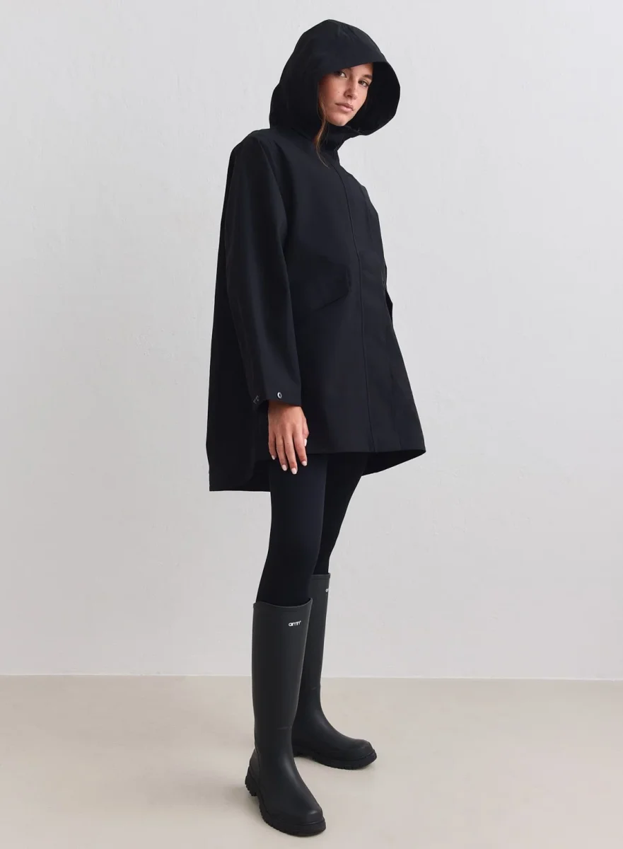 Black Waterproof Hood Jacket - Bild 3