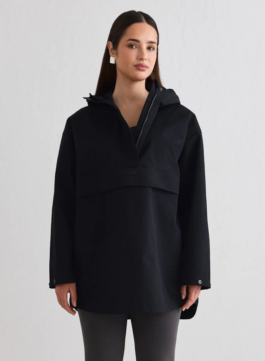 Black Waterproof Oversized Anorak - Bild 2