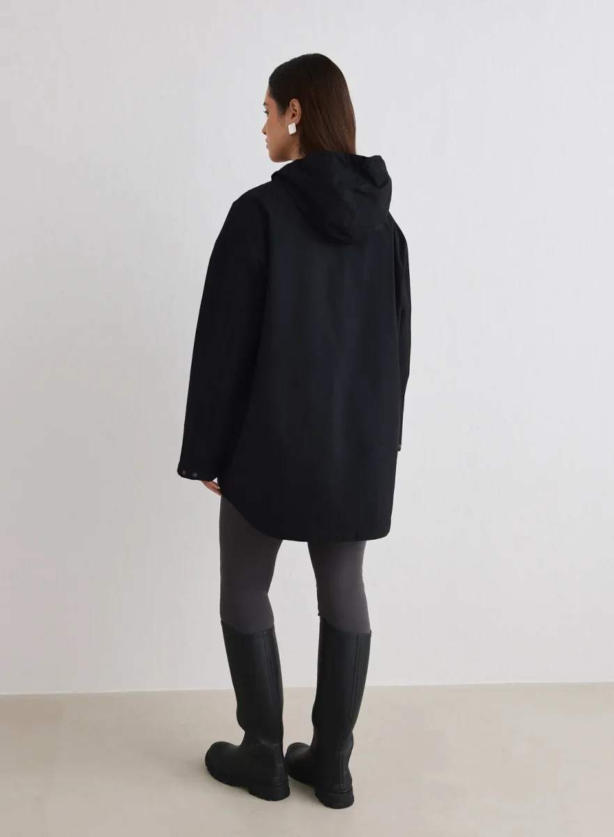 Black Waterproof Oversized Anorak - Bild 3