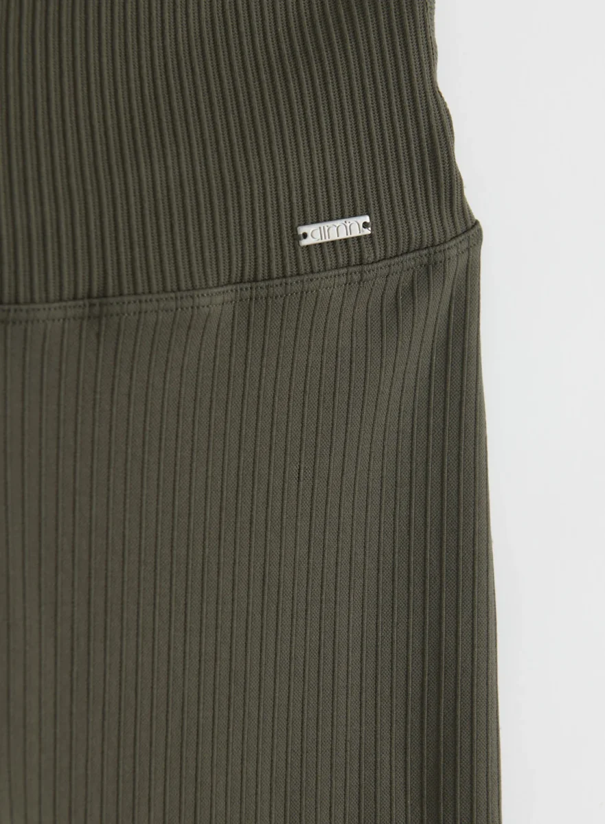 Dark Ivy Ribbed Seamless Flare Tall Tights - Bild 7