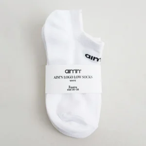 White Aim'n Logo Low Socks 3-Pack